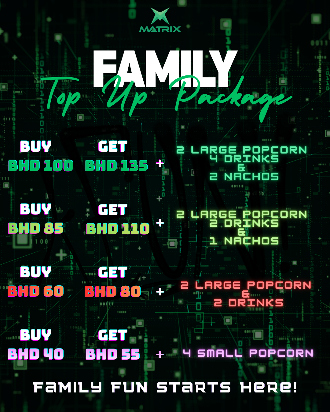Family Top Up – BHD 85